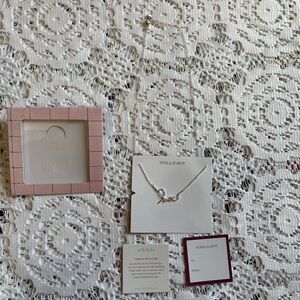 Stella & Dot Silver Love Necklace
